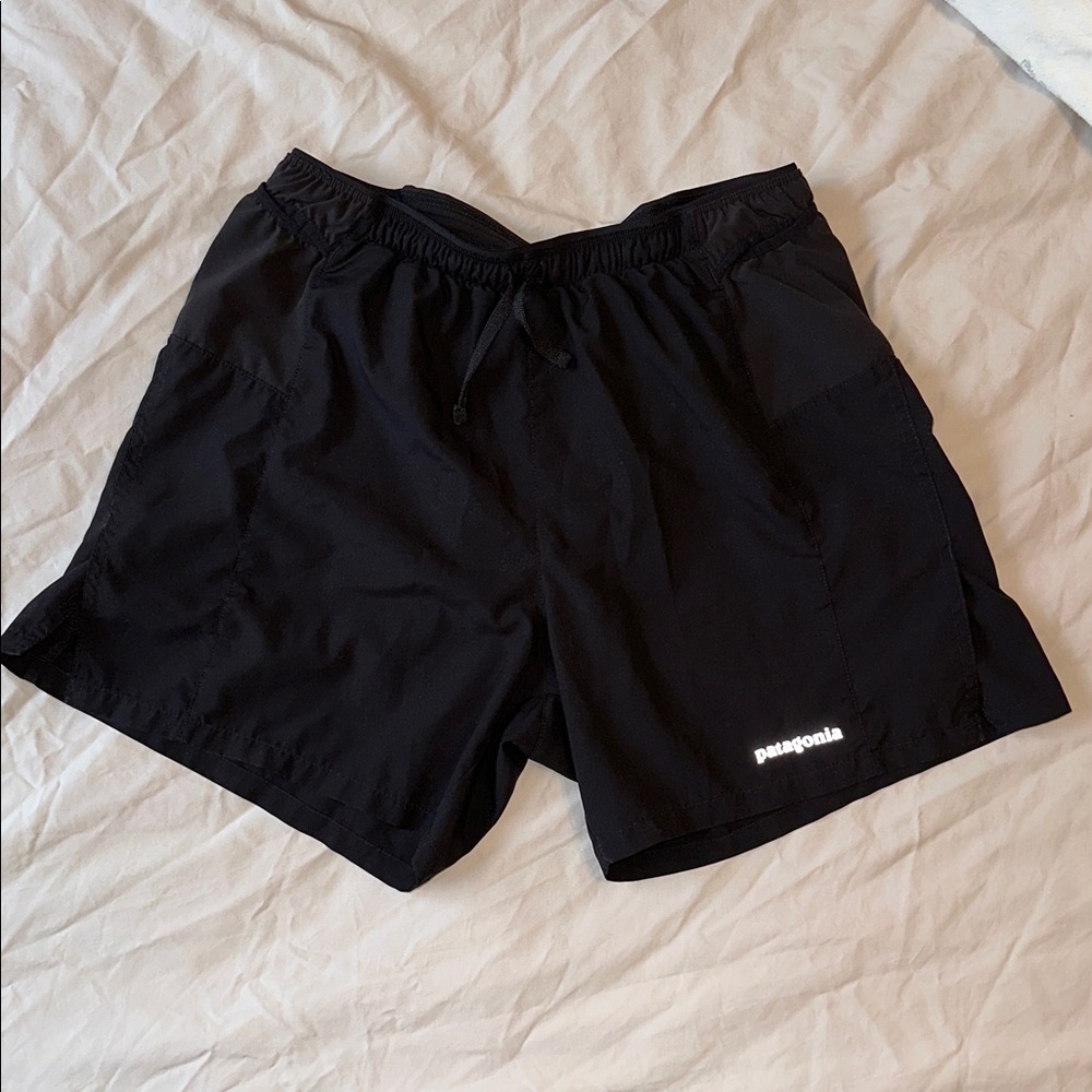 Patagonia Small Black Performance Running Shorts Pockets, Liner